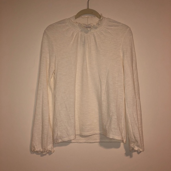 Madewell Texture & Thread Ruffled Mockneck Top - Picture 2 of 7